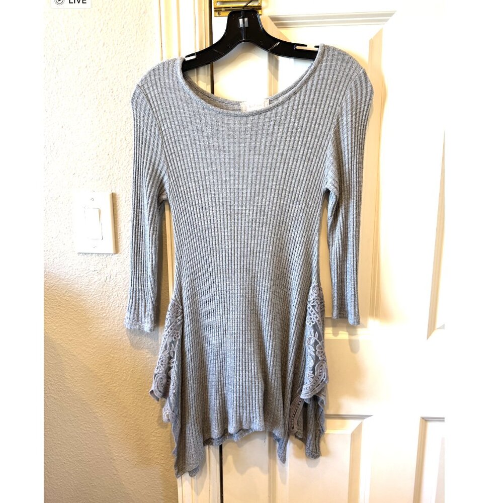 Altar'd State Gray Sweater Mini Dress